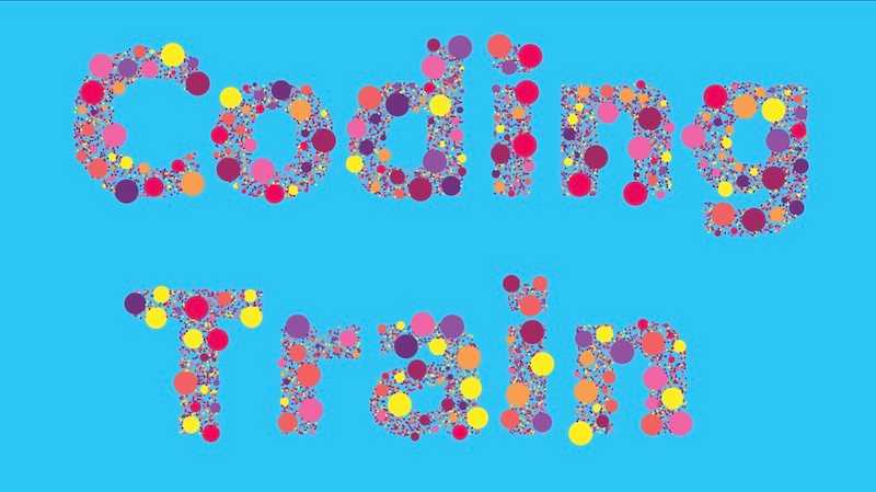 "Animated Cirle Packing - Text" code example